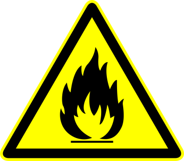 Autocollant Panneau Danger Inflammable - ref.d10488 | Autocollants-Stickers