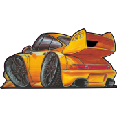 Autocollant 008-Porsche-911-GT