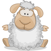 Autocollant Mignon Mouton