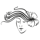 sticker  femme hibiscus