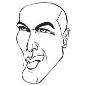 Stickers zidane caricature