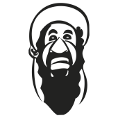 Stickers caricature Ben Laden