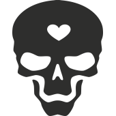 Sticker Skull Heart