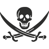 Sticker Skull Pirate