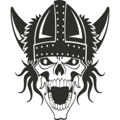 Sticker Skull Viking