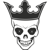 Sticker Skull Crown