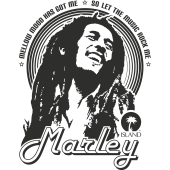Sticker Bob Marley Mellow Mood