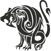 Sticker Tribal Lion 2