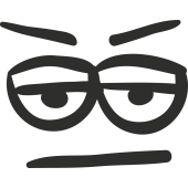 Sticker Smiley Contrarié