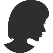 Sticker Femme Visage Silhouette