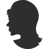 Sticker Femme Visage Silhouette 2