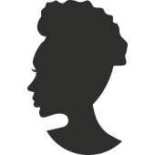 Sticker Femme Visage Silhouette 3