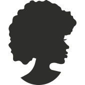 Sticker Femme Visage Silhouette 4