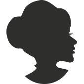 Sticker Femme Visage Silhouette 5