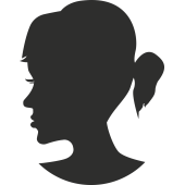 Sticker Femme Visage Silhouette 6