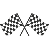 Sticker Racing Drapeau
