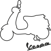 Sticker Vespa Silhouette