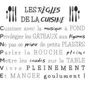 Sticker Les Règles De La Cuisine