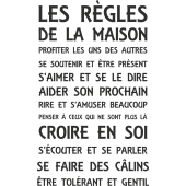 Sticker Les Règles De La Maison 2