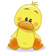 Autocollant Mignon Canard