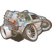 Autocollant 1617-retour vers le futur