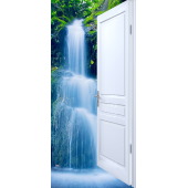 Sticker Porte Effet Ouvert Cascade