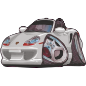 Autocollant 1891-Porsche-Boxter