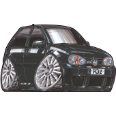Autocollant 1898-Golf R32 Black