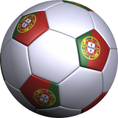 Sticker ballon foot portugal