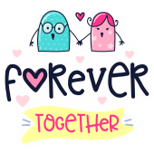 Autocollant Forever Together
