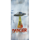 Sticker Porte Vaisseau Extraterrestre Danger