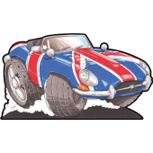 Autocollant 2060-Jaguar E-Type Austin Powers