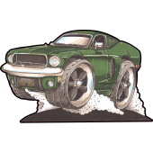 Autocollant 2083-Mustang GT Bullitt