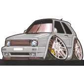 Autocollant 2463-Golf MKII GTi