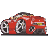 Autocollant 2574-Ferrari-California