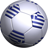 Sticker ballon foot grece