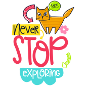 Autocollant Never Stop Exploring