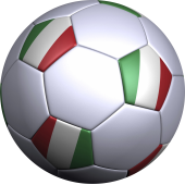 Sticker ballon foot italie