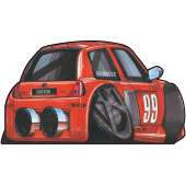 Autocollant 362-Renault Clio Racer