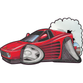 Autocollant 368-Ferrari-Testarossa