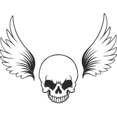 Sticker Skull Wings
