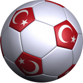 Sticker ballon foot turquie