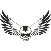 Sticker Skull Wings 2