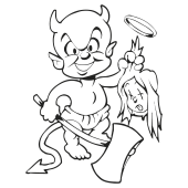 Sticker petit diable