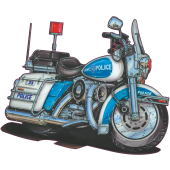 Autocollant 734-Harley-Police