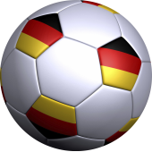 Sticker ballon foot allemagne