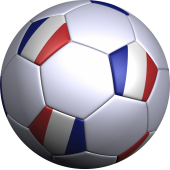 Sticker ballon foot france