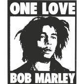 Sticker Bob Marley One Love