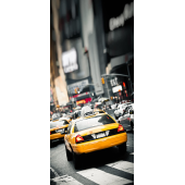Sticker Porte New York Taxis Jaune