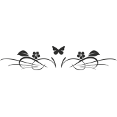 Sticker Fleurs Papillons